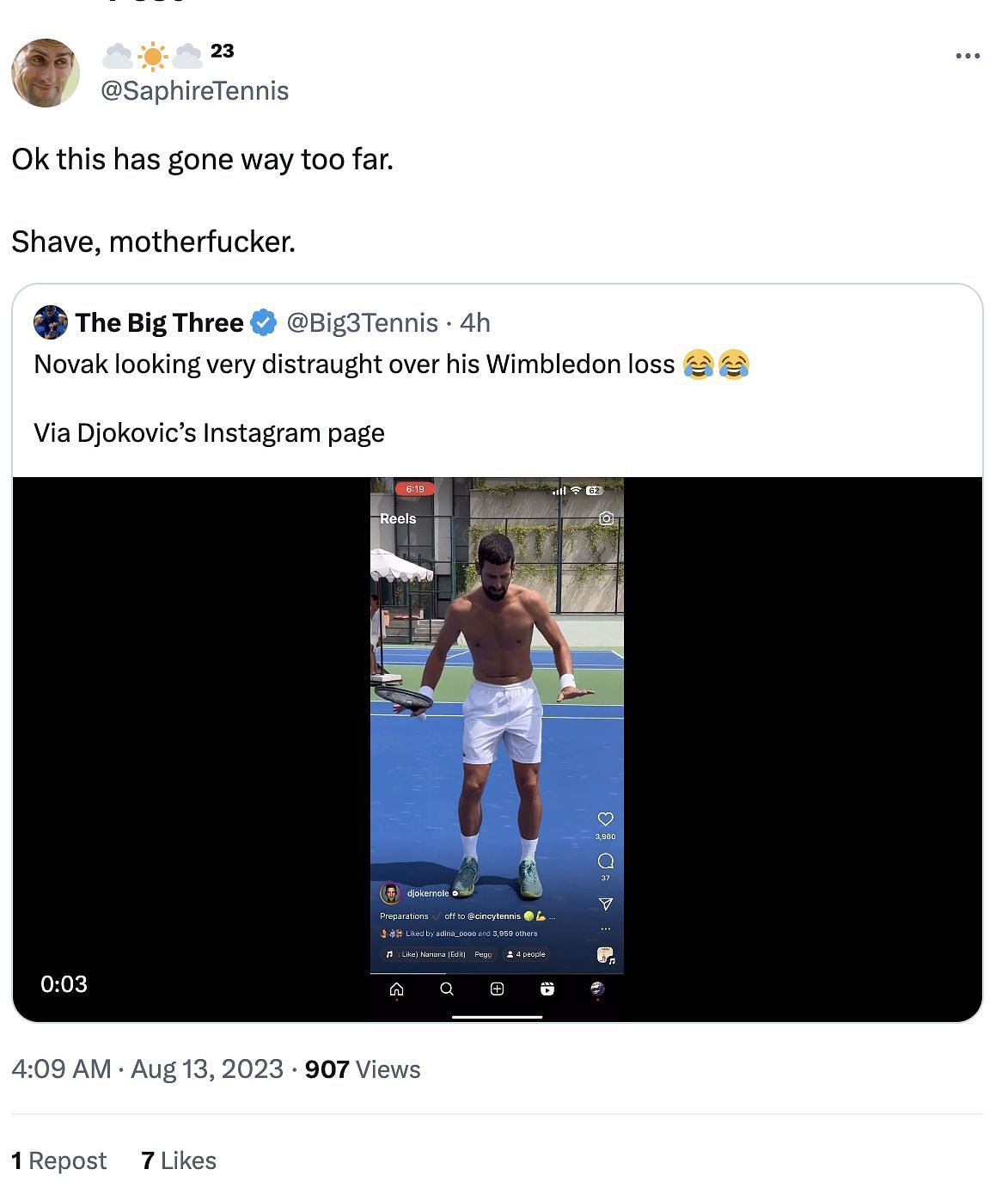 Screengrab from Twitter
